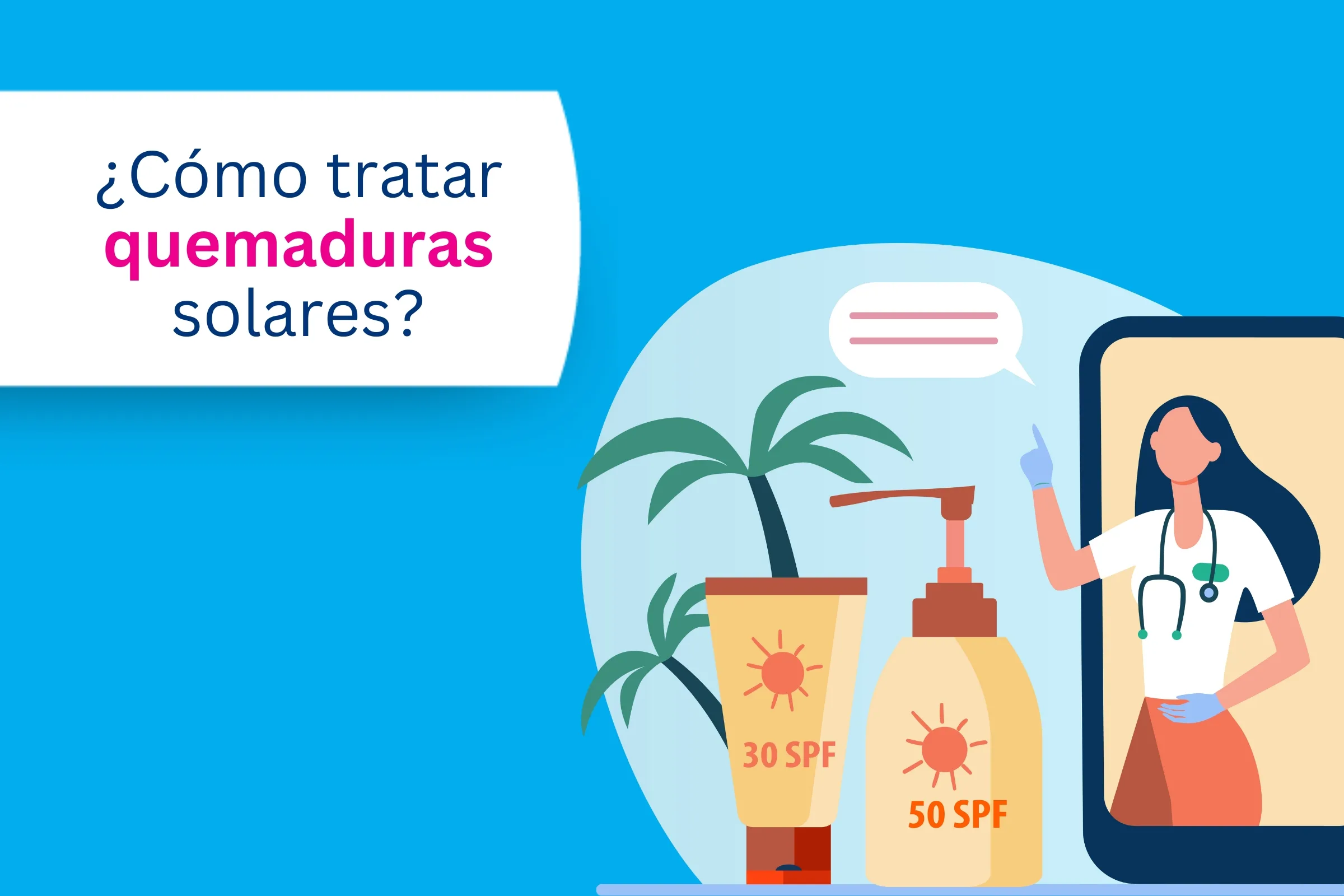 ¿Cómo tratar las quemaduras solares?